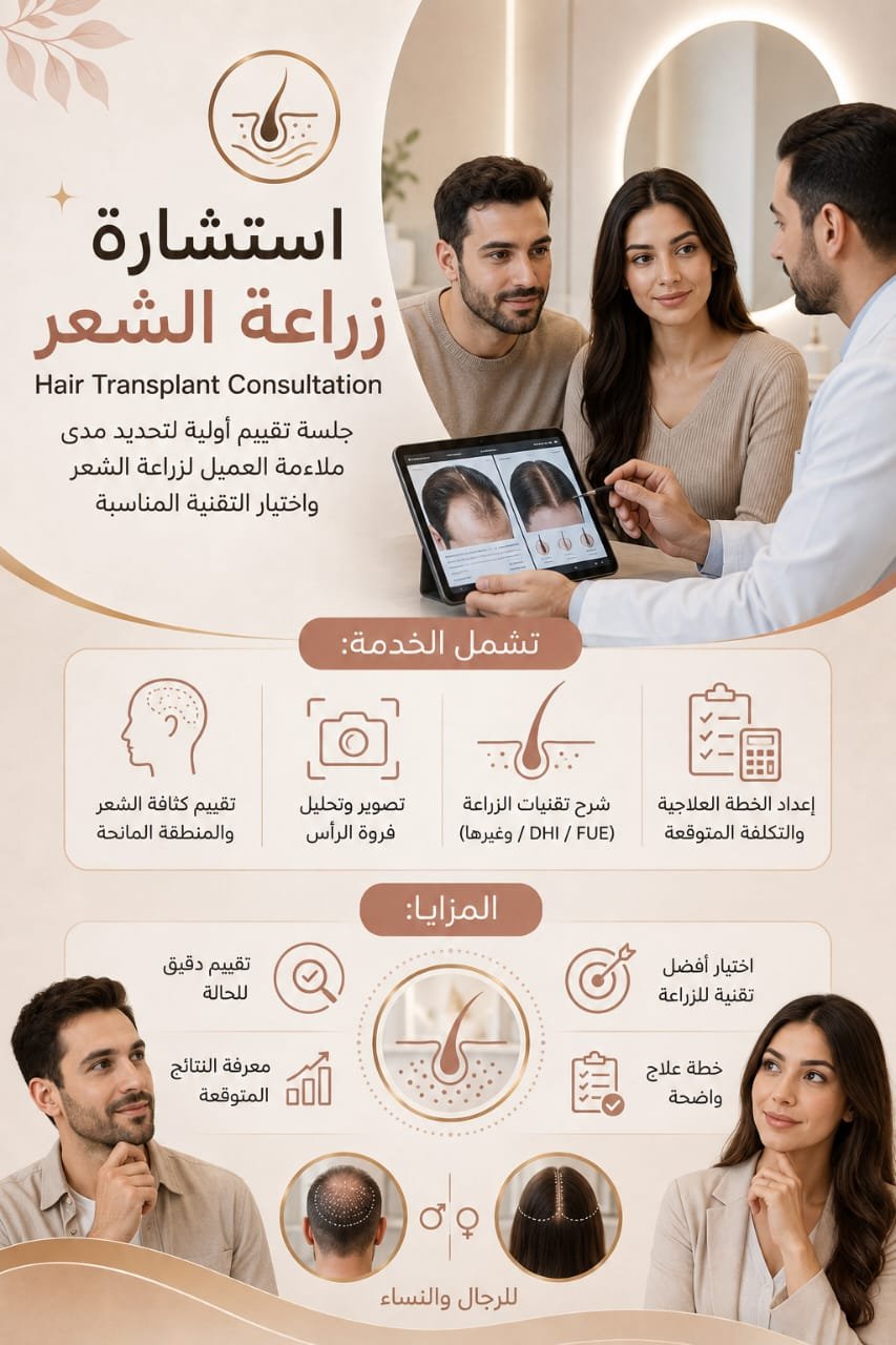 🧬 استشارة زراعة الشعر | Hair Transplant Consultation
