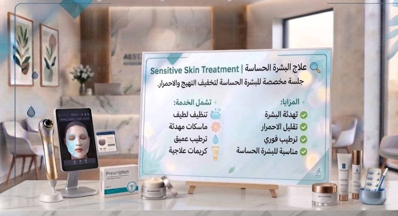 🌿 علاج البشرة الحساسة | Sensitive Skin Treatment