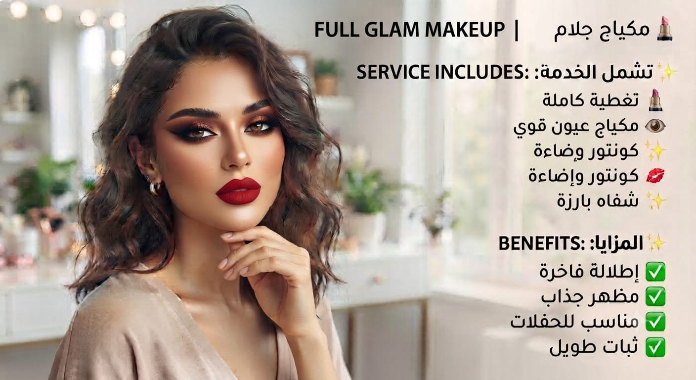 ✨ مكياج جلام | Full Glam Makeup