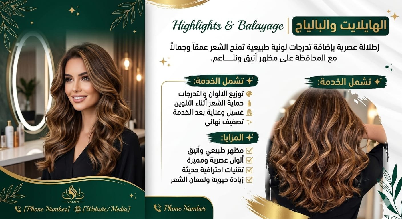 🌟 الهايلايت والبالياج | Highlights & Balayage