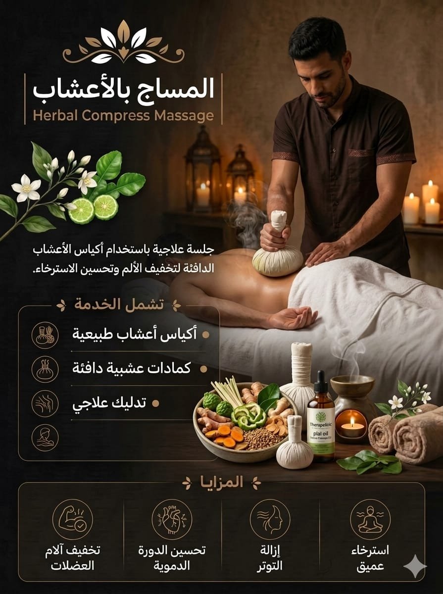 🌿✨ المساج بالأعشاب | Herbal Compress Massage