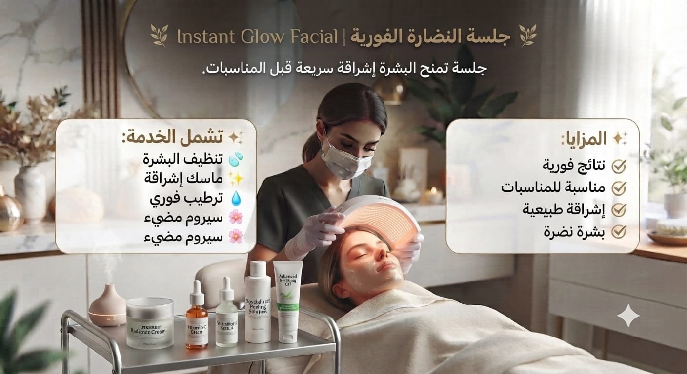 🌟 جلسة النضارة الفورية | Instant Glow Facial