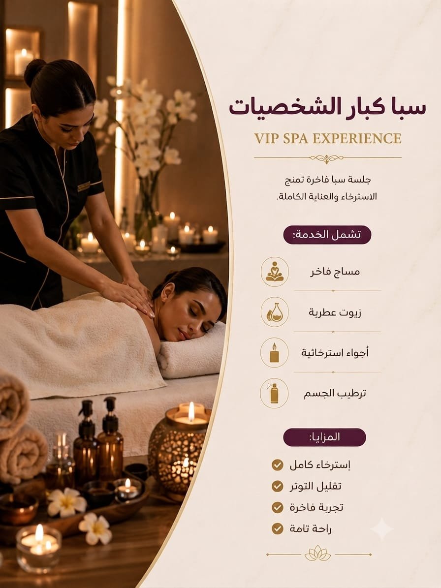 💆‍♀️ سبا كبار الشخصيات | VIP Spa Experience