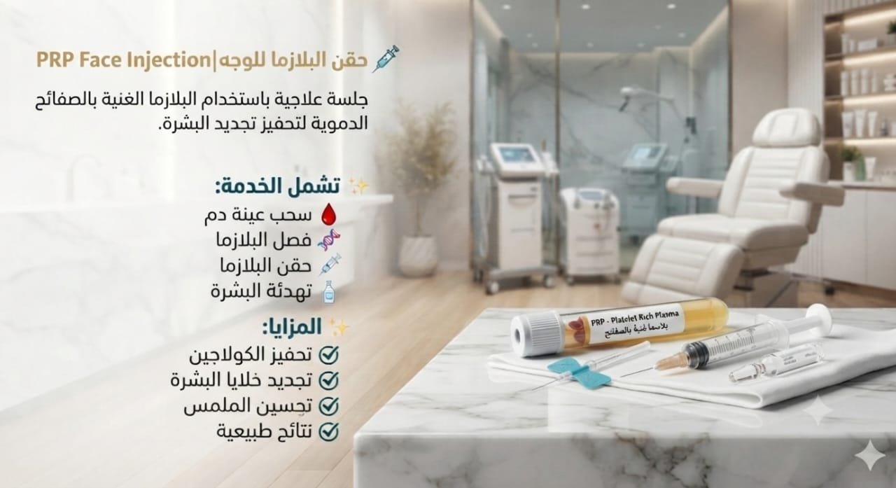 🧬 حقن البلازما للوجه | PRP Face Injection