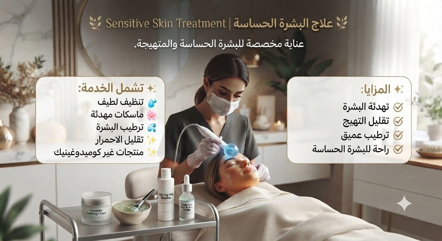 🌿 علاج البشرة الحساسة | Sensitive Skin Treatment
