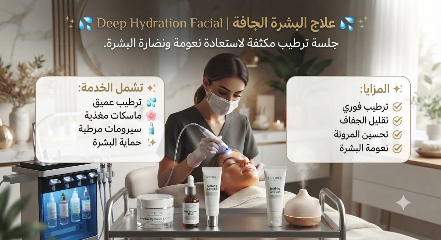 💧 علاج البشرة الجافة | Deep Hydration Facial