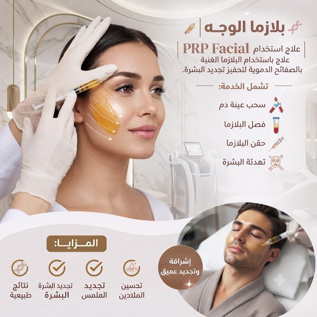 🧬 بلازما الوجه | PRP Facial