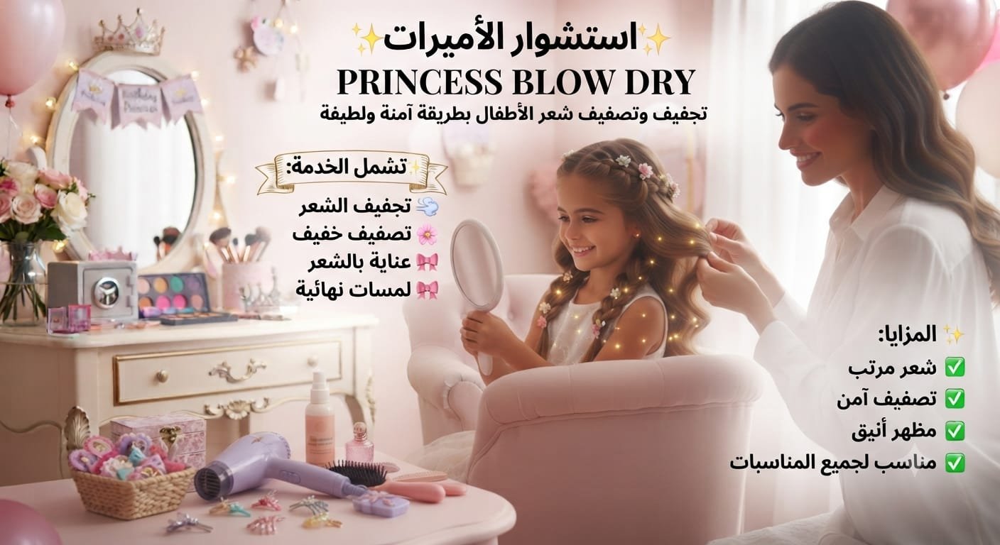✨ استشوار الأميرات | Princess Blow Dry