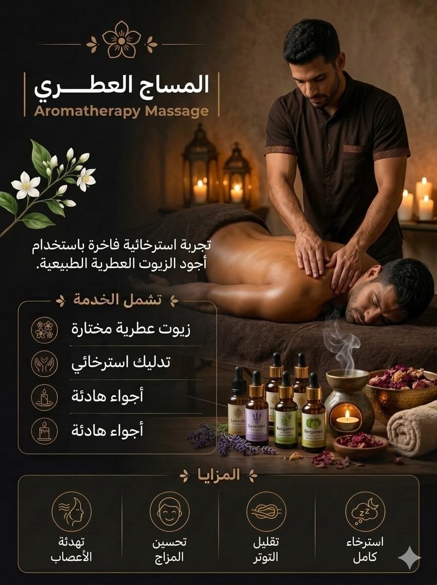 🌸✨ المساج العطري | Aromatherapy Massage
