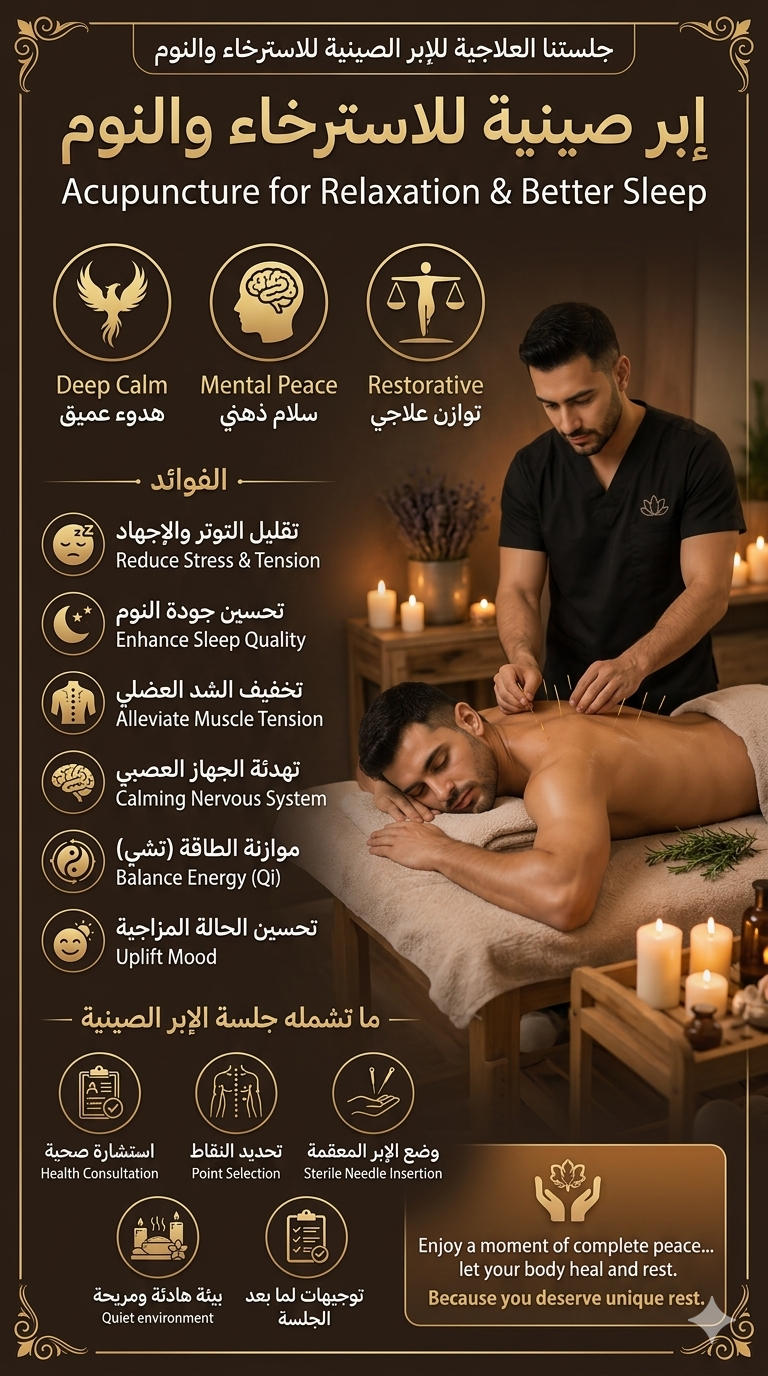 ⚡ إبر صينية للاسترخاء والنوم | Acupuncture for Relaxation & Better Sleep