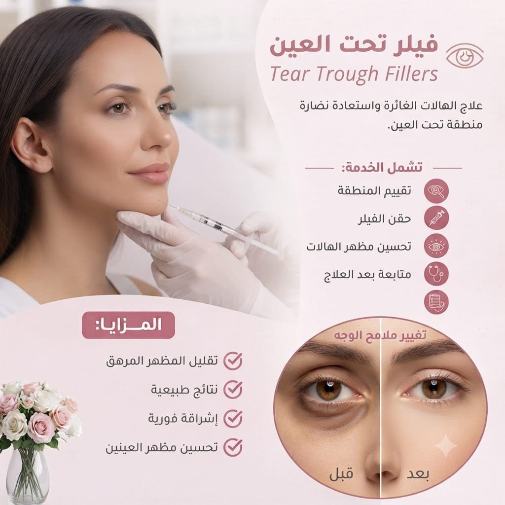 ✨ فيلر تحت العين | Tear Trough Fillers