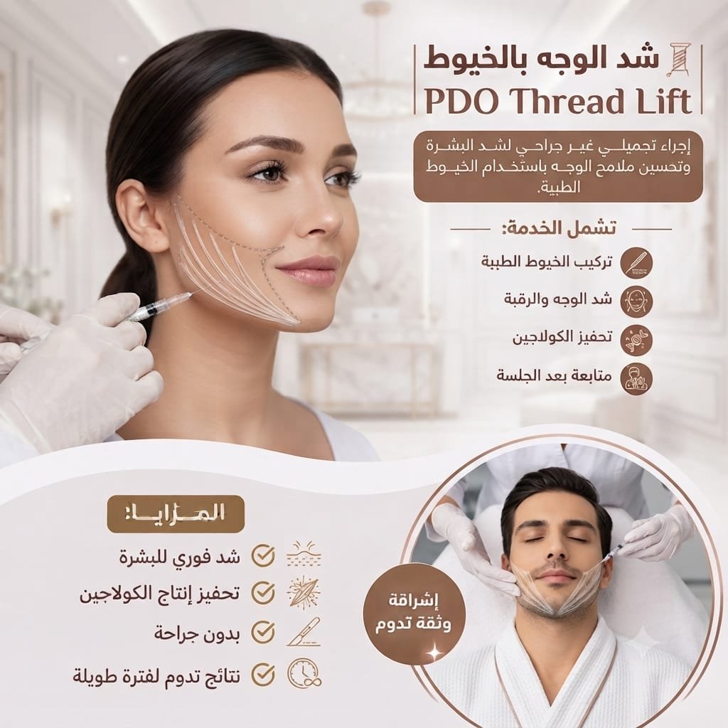 🧵 شد الوجه بالخيوط | PDO Thread Lift