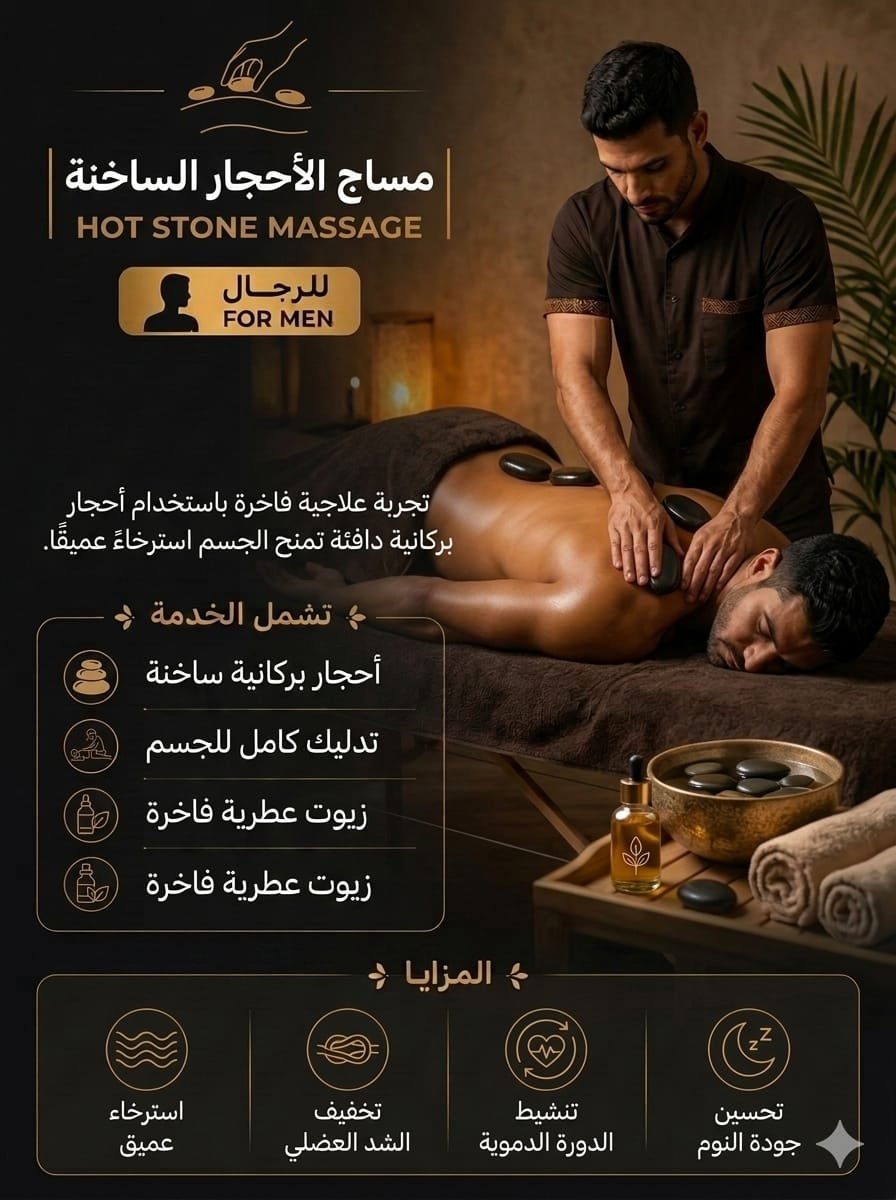 🪨✨ مساج الأحجار الساخنة | Hot Stone Massage