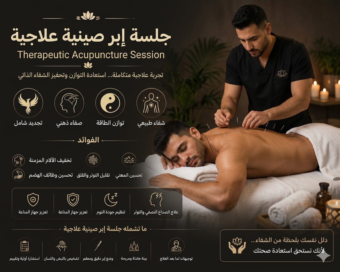 🪡 جلسة إبر صينية علاجية | Therapeutic Acupuncture Session